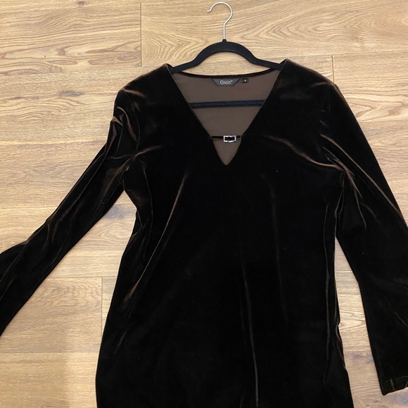 LOVELY Brown velvet top - size 8 - Picture 2 of 3